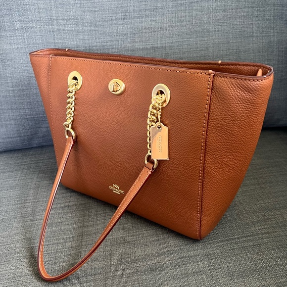 NWT COACH CHAIN TOTE HANDBAG  PURSE 57107 - Picture 2 of 11